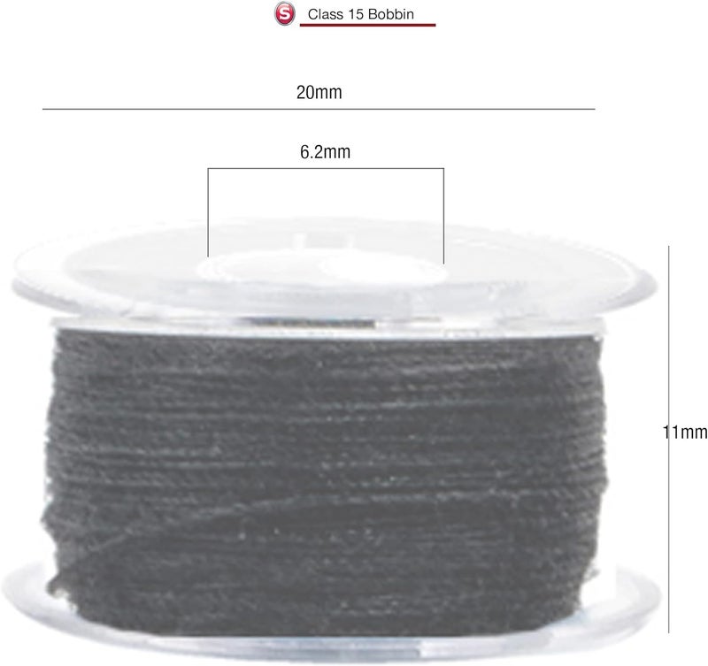 SINGER 21495 Class 15 Threaded Bobbins, Transparent, Assorted Colors, 12-Count - Image 1